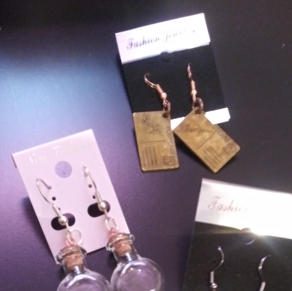 3 Pair Long Boho Style Earrings - Picture 3 of 3